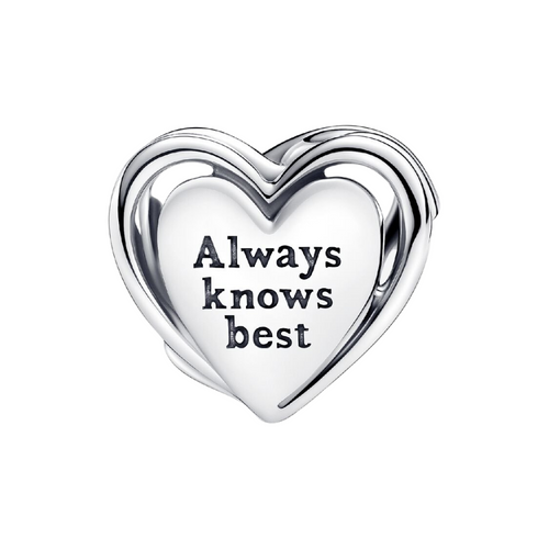 Charm Pandora Filigrana Corazón y Madre en Plata de Primera Ley