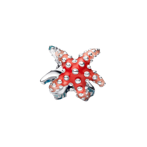 Charm Mini Colgante Pandora Estrella de Mar Colorida en Plata de Primera Ley