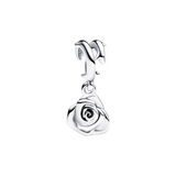 Charm Pandora Colgante Rosa Floreciendo en Plata de Primera Ley