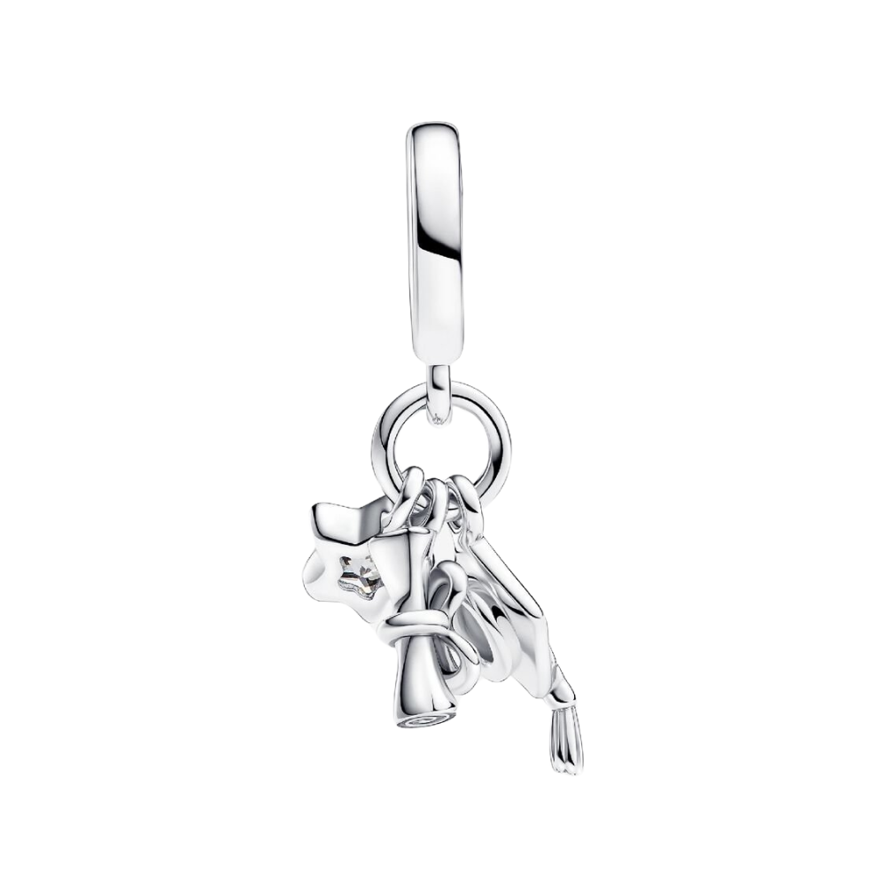 Charm Pandora Colgante Triple Graduación 2024 – Plata de Primera Ley