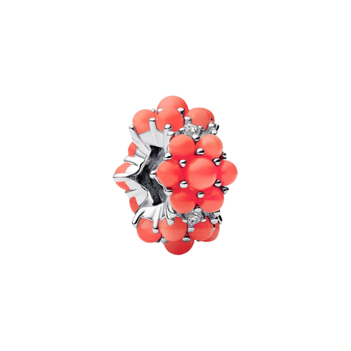 Charm Pandora Océano en Color Coral y Plata de Primera Ley