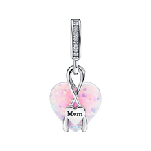 Cargar imagen en el visor de la galería, Charm Pandora Colgante Corazón Opalescente Mamá en Plata de Primera Ley