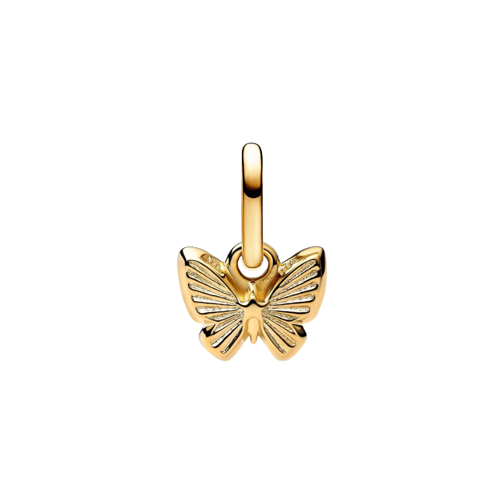 Charm Mini Colgante Pandora Mariposa Azul con Recubrimiento en Oro de 14k