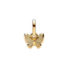 Cargar imagen en el visor de la galería, Charm Mini Colgante Pandora Mariposa Azul con Recubrimiento en Oro de 14k