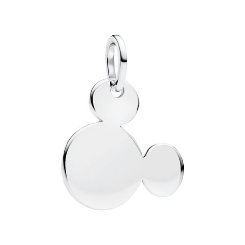 Charm Pandora Colgante Grabable Mickey Mouse de Disney en Plata de Primera Ley