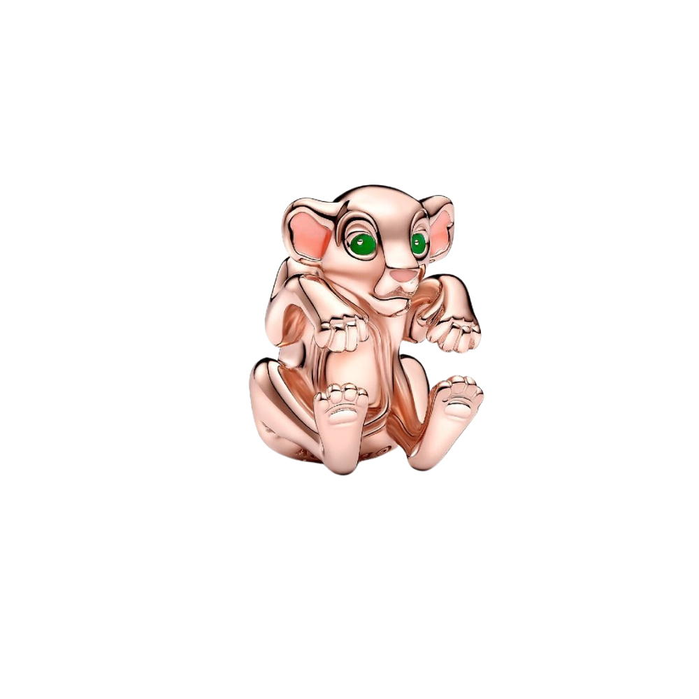 Pandora-Charm „Der König der Löwen“ von Disney, Nala, mit Rosévergoldung