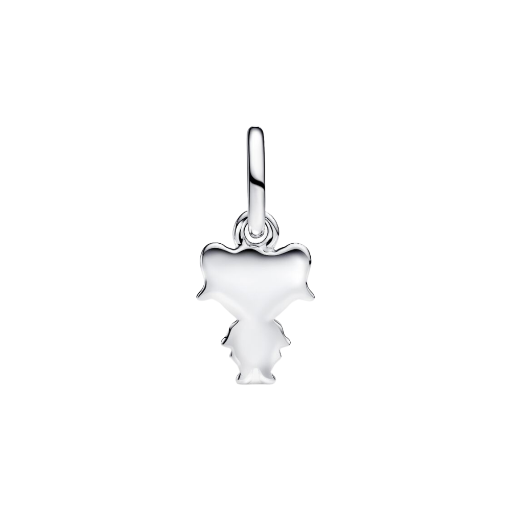 Charm Colgante Pandora Chica Feliz Plata de Ley 925 con Recubrimiento en Oro 14k