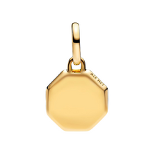 Cargar imagen en el visor de la galería, Charm Mini Medallón Grabable Azul Pandora ME con Recubrimiento en Oro de 14k
