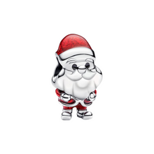 Cargar imagen en el visor de la galería, Charm Pandora Papá Noel Feliz Plata de Ley 925 Esmalte Rojo