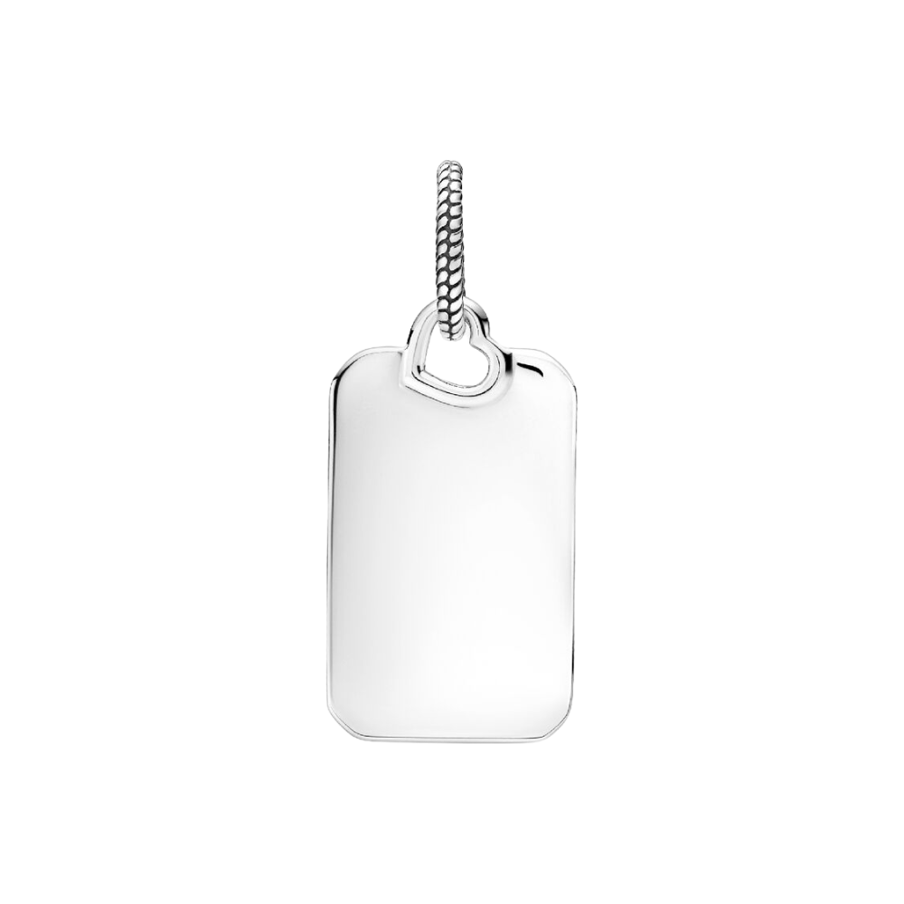 Pendentif Pandora rectangulaire à graver en argent sterling