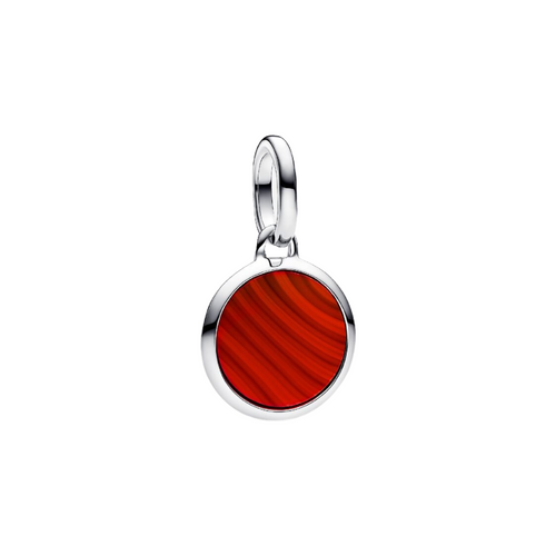 Charm Mini Medallón Grabable Pandora ME Rojo en Plata de Primera Ley