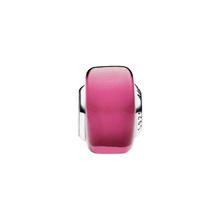 Cargar imagen en el visor de la galería, Mini Charm Pandora Cristal de Murano Rosa – Plata de Ley 925