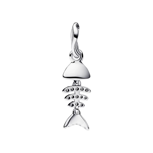 Charm Colgante Pandora Espina de Pez en Color Turquesa y Plata de Primera Ley