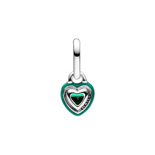 Cargar imagen en el visor de la galería, Mini Charm Pandora Colgante Chakra Corazón Verde en Plata de Primera Ley