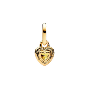 Charm Mini Colgante Pandora Corazón con Recubrimiento en Oro de 14k
