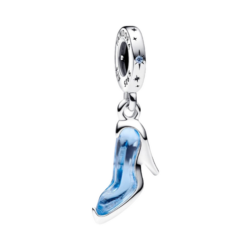 Charm Pandora Colgante Zapato de Cristal La Cenicienta Disney – Plata de Ley y Detalles en Cristal Azul